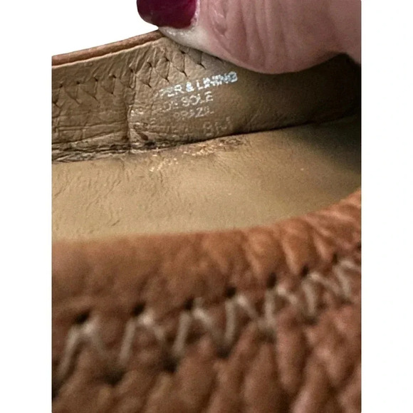 Tory Burch Women's Brown Slip On Ballet Reva Leather Ballerina Flats Size 8M - Picture 4 of 6